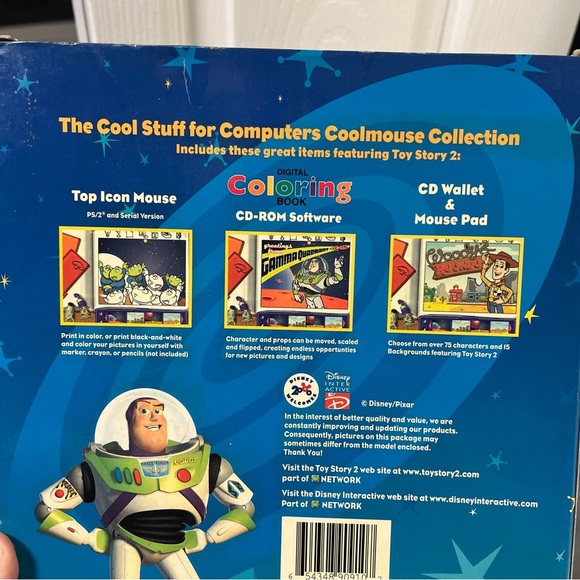 Toy Story 2 Cool Stuff for Computers Coolmouse Collection New in Sealed Box RARE - Picture 8 of 8
